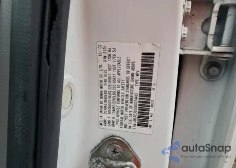 2008 Honda Cr-V Lx z USA, uszkodzony, nr VIN JHLRE38308C024482